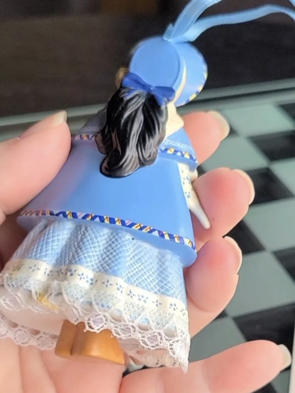 Hallmark Blue and Yellow Bonnet Doll Ornament